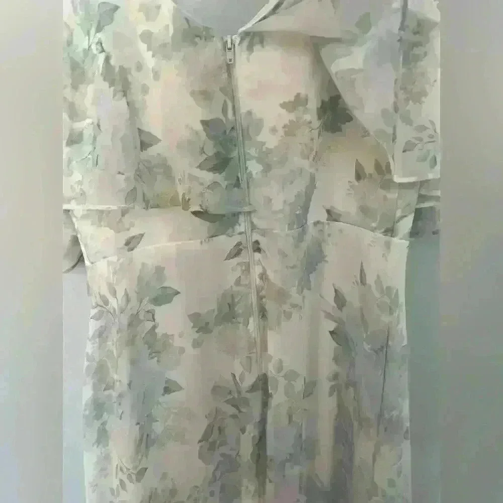 Birdy Grey Sage Bouquet Jane Convertible Bridesmaid Dress Size XS